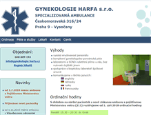 Tablet Screenshot of gynekologie-harfa.cz